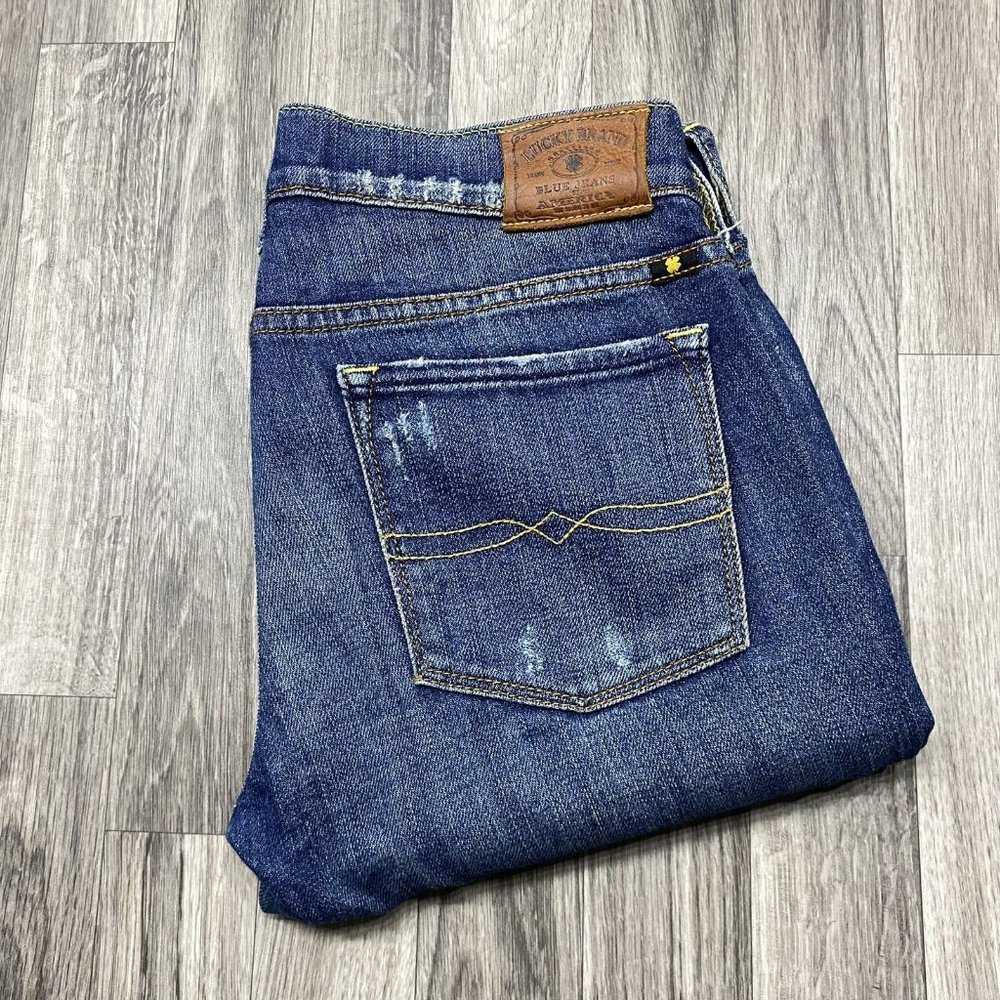LUCKY BRAND Zoe Skinny Low Rise Stone Wash Blue Denim Jeans Women's Size 2  26